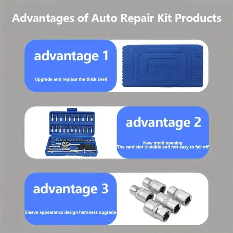 46-in-1 Heavy Duty Automotive  - Car Workshop Tools Kit recension och pris
