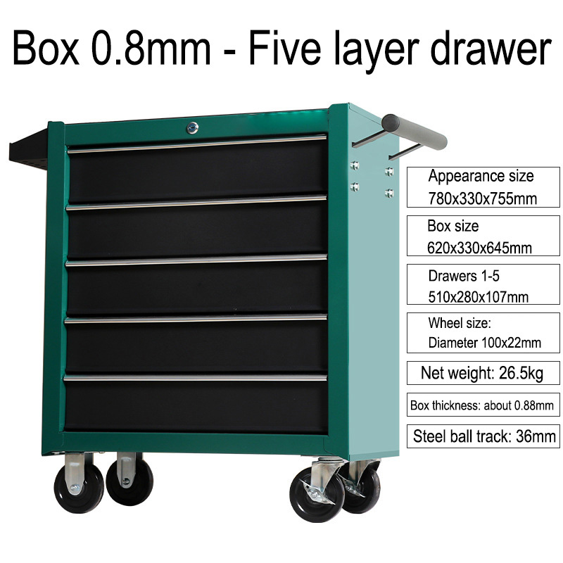5 Drawer Storage Tool Box Trol - Car Workshop Tools Kit recension och pris