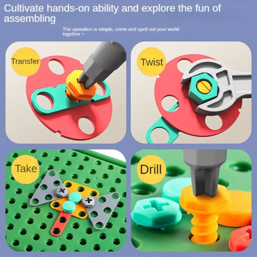 450Pcs Kids STEM Drill Set Cre - Workshop Tools Toy recension och pris